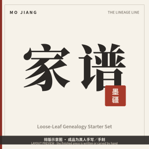 Loose-Leaf Genealogy Starter Set - loose-leaf family book with a brushed cover page, layout preview
